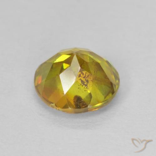 Sfalerite Marrone dorato naturale da 1.24 ct, Rotondo, SI-I1
