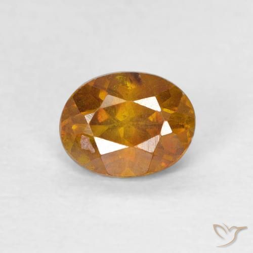 0.67ct Naturale Marrone dorato Sfalerite, Ovale, SI-I1