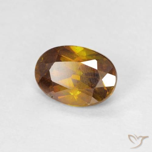 Sfalerite Oro scuro naturale da 1.04 ct, Ovale, SI-I1