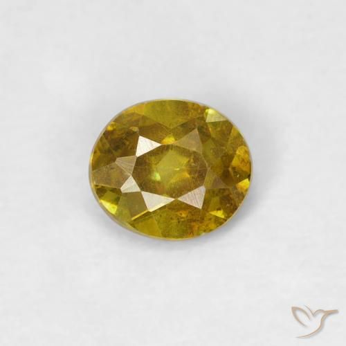 Sfalerite Oro giallastro naturale da 0.31 ct, Ovale, SI-I1
