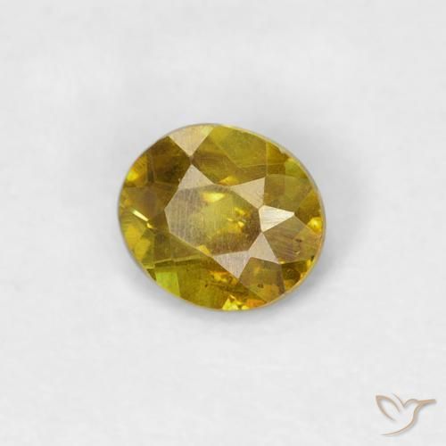 Sfalerite Oro giallastro naturale da 0.31 ct, Ovale, SI-I1
