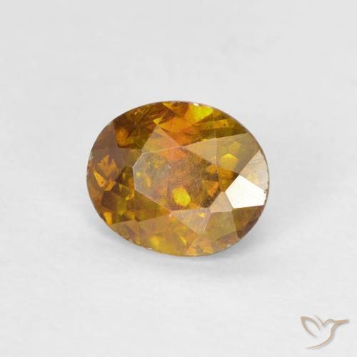 Sfalerite Oro marroncino naturale da 0.80 ct, Ovale, SI-I1