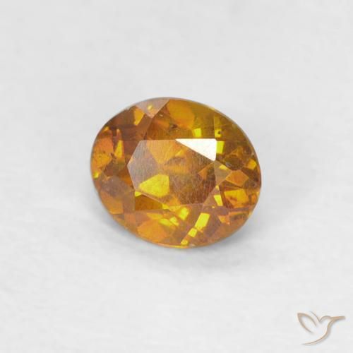 Sfalerite Marrone dorato naturale da 0.40 ct, Ovale, SI-I1