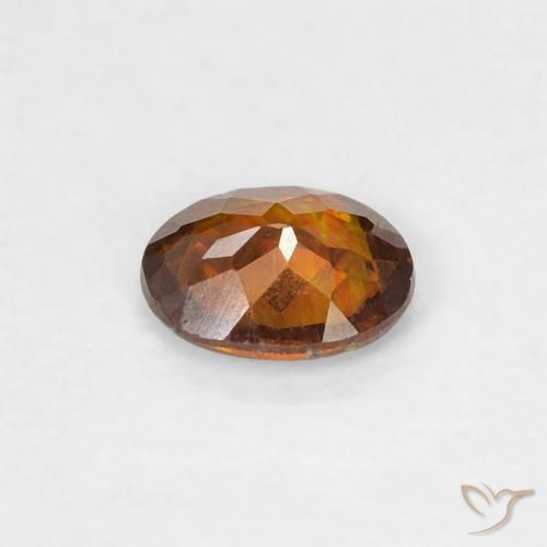Sfalerite Medium Dark-Orange naturale da 0.31 ct, Ovale, SI-I1