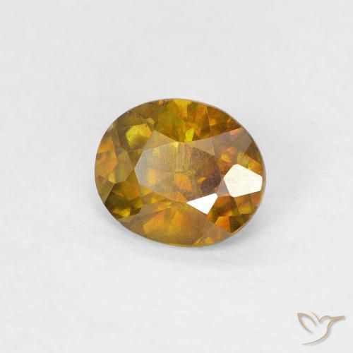 Sfalerite Marrone dorato naturale da 0.41 ct, Ovale, SI-I1