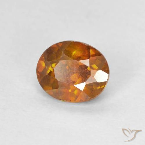 Sfalerite Arancione marroncino naturale da 0.86 ct, Ovale, SI-I1