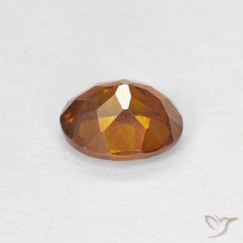 Sfalerite Arancione marroncino naturale da 0.86 ct, Ovale, SI-I1