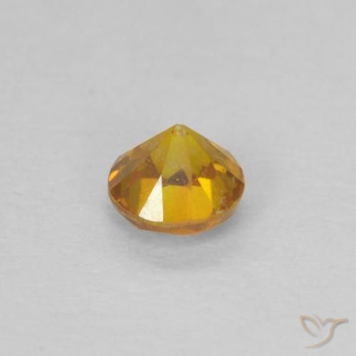Sfalerite Arancio-Oro naturale da 0.25 ct, Rotondo, SI-I1