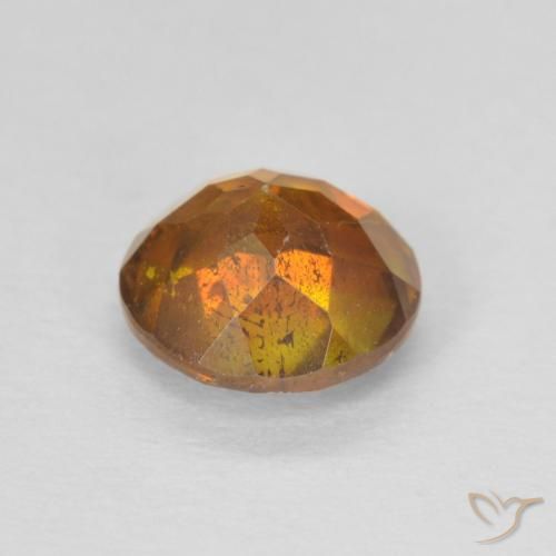 Sfalerite Arancione rossastra naturale da 1.26 ct, Rotondo, SI-I1