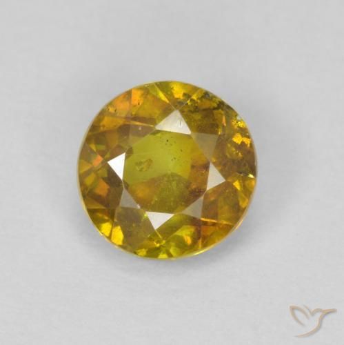 0.97ct Naturale Oro profondo Sfalerite, Rotondo, SI-I1