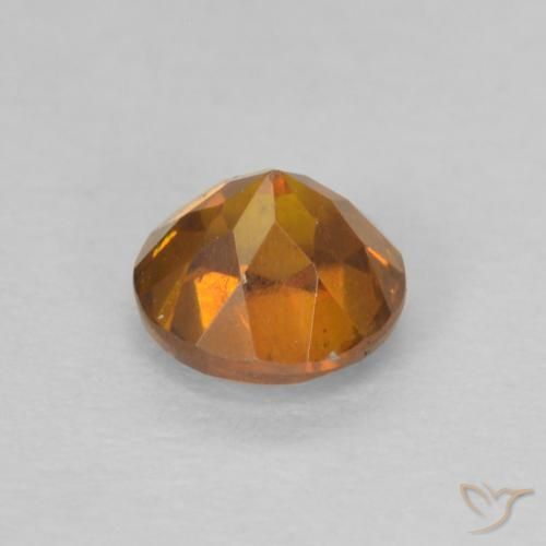 Sfalerite Arancione brillante naturale da 0.55 ct, Rotondo, SI-I1