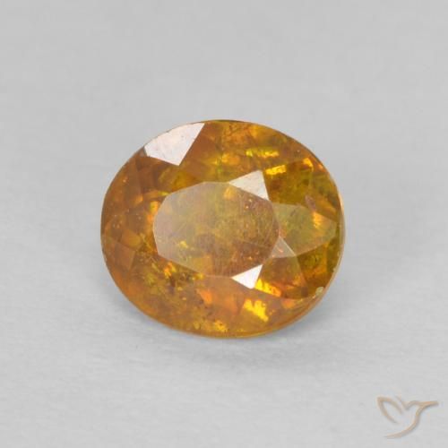 Sfalerite Arancione scuro naturale da 0.70 ct, Ovale, SI-I1