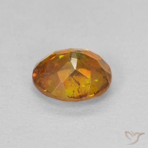 Sfalerite Arancione scuro naturale da 0.70 ct, Ovale, SI-I1