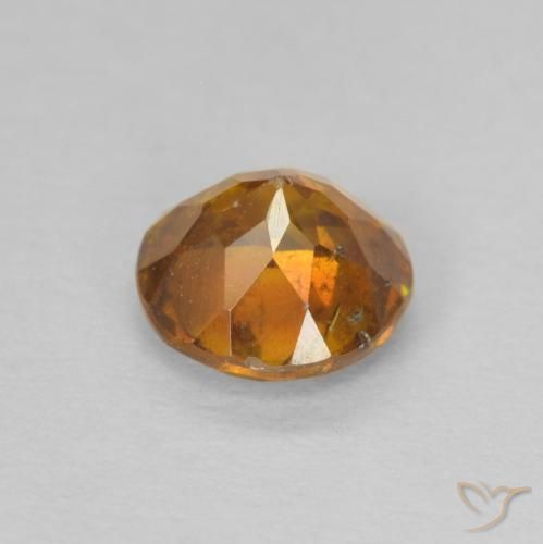 Sfalerite Arancione scuro naturale da 0.99 ct, Taglio rotondo, SI-I1
