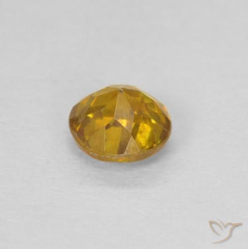 Sfalerite Arancione-Oro naturale da 0.28 ct, Rotondo, SI-I1