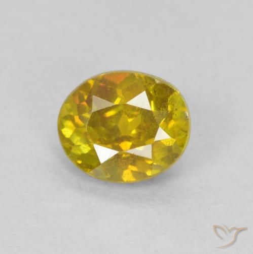 Sfalerite Giallo brunastro naturale da 0.54 ct, Ovale, SI-I1