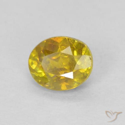 Sfalerite Giallo brunastro naturale da 0.54 ct, Ovale, SI-I1