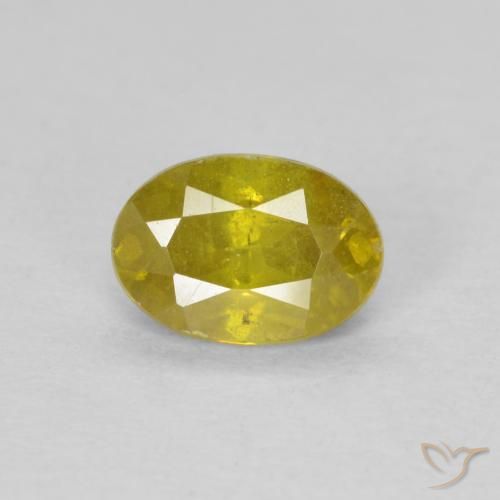 0.72ct Naturale Giallo medio Sfalerite, Ovale, SI-I1