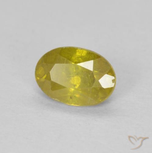 Sfalerite Giallo medio naturale da 0.72 ct, Ovale, SI-I1