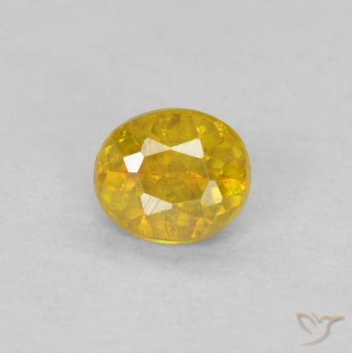 0.18ct Naturale Oro giallastro Sfalerite, Ovale, SI-I1