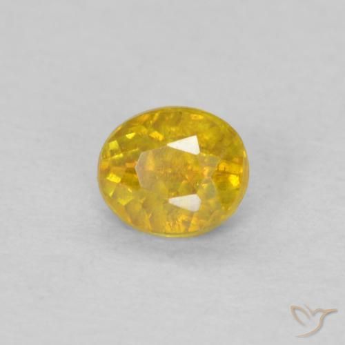 Sfalerite Oro giallastro naturale da 0.18 ct, Ovale, SI-I1