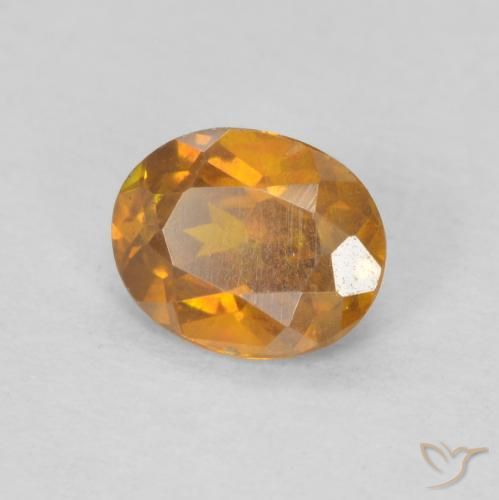 Sfalerite Arancio Medio naturale da 0.53 ct, Ovale, SI-I1