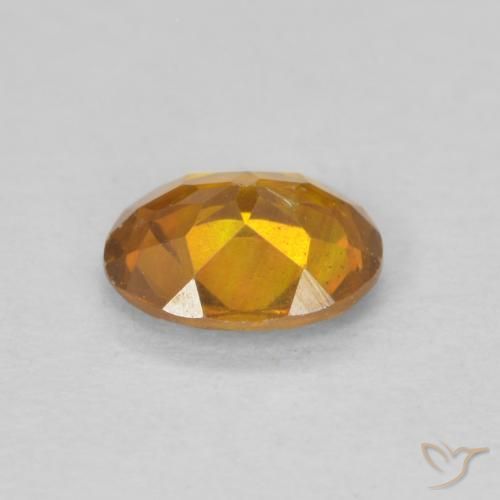 Sfalerite Arancio Medio naturale da 0.53 ct, Ovale, SI-I1