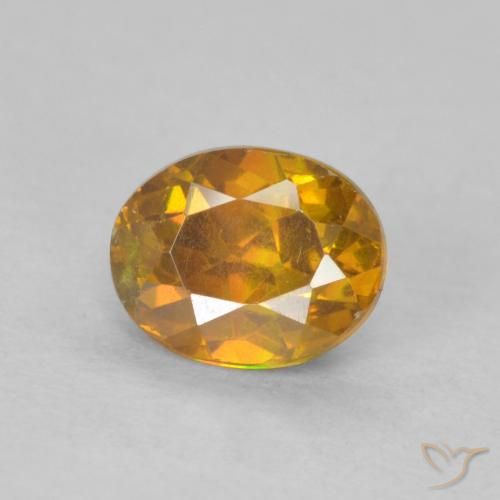 0.70ct Naturale Arancio Medio Sfalerite, Ovale, SI-I1
