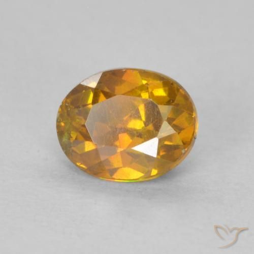 Sfalerite Arancio Medio naturale da 0.70 ct, Ovale, SI-I1