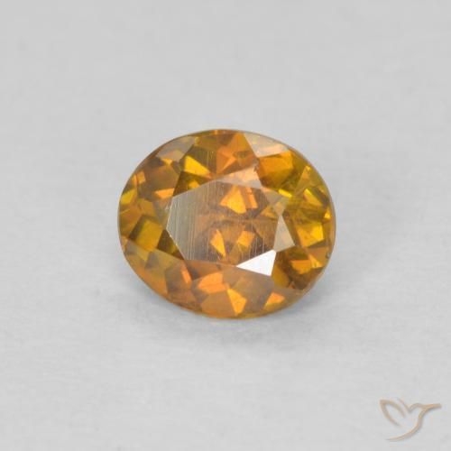 Sfalerite Arancione marroncino naturale da 0.51 ct, Ovale, SI-I1