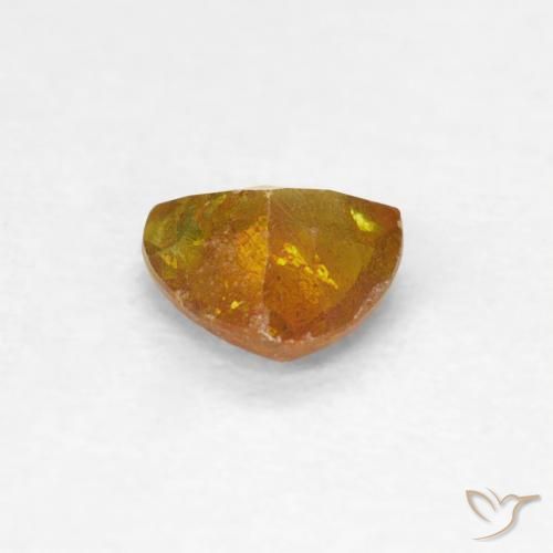 Sfalerite Arancione scuro naturale da 0.41 ct, Taglio trillion, SI-I1