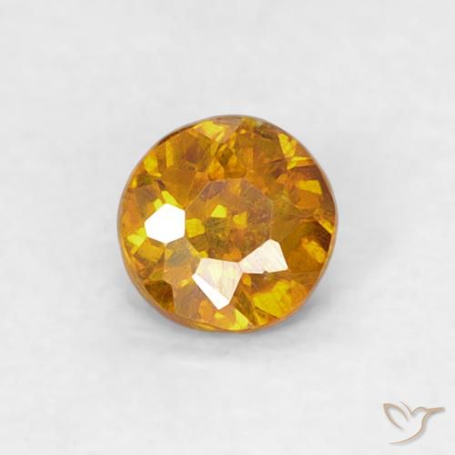 0.23ct Naturale Marrone dorato Sfalerite, Rotondo, SI-I1