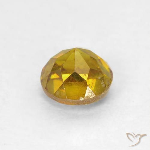 Sfalerite Giallo brunastro naturale da 0.59 ct, Rotondo, SI-I1