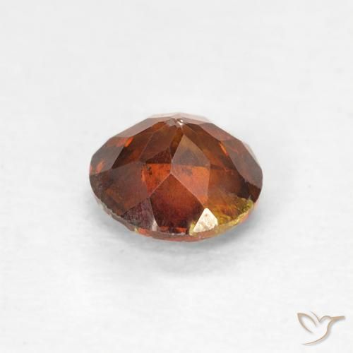 Sfalerite Arancione scuro naturale da 0.57 ct, Rotondo, SI-I1
