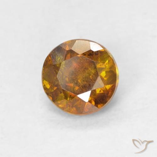 Sfalerite Marrone dorato naturale da 0.61 ct, Rotondo, SI-I1