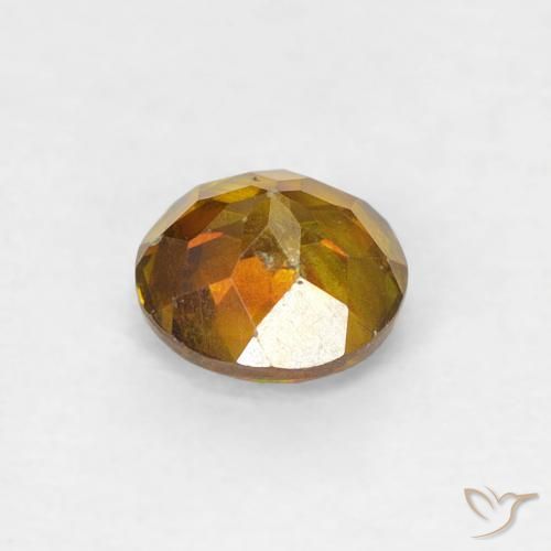 Sfalerite Marrone dorato naturale da 0.61 ct, Rotondo, SI-I1