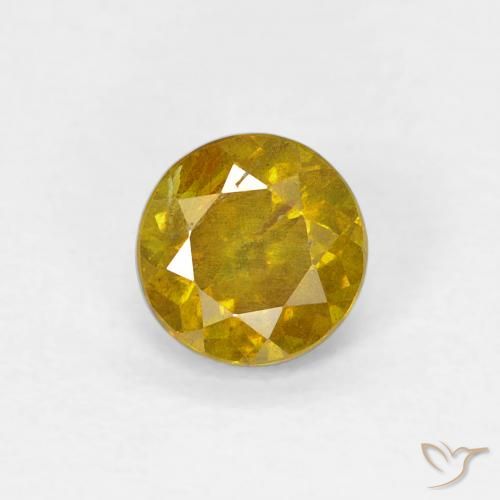 0.73ct Naturale Oro medio Sfalerite, Rotondo, SI-I1