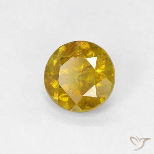 Sfalerite Oro medio naturale da 0.73 ct, Rotondo, SI-I1