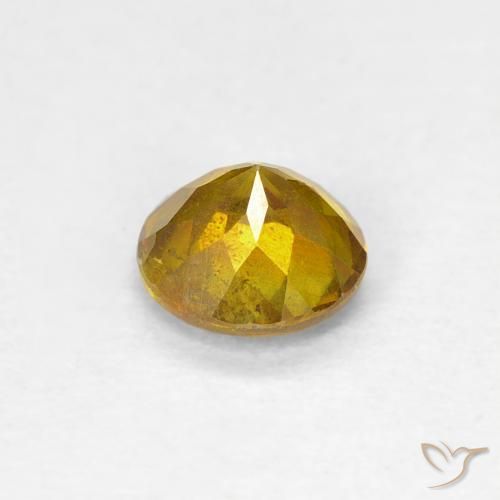 Sfalerite Oro medio naturale da 0.73 ct, Rotondo, SI-I1