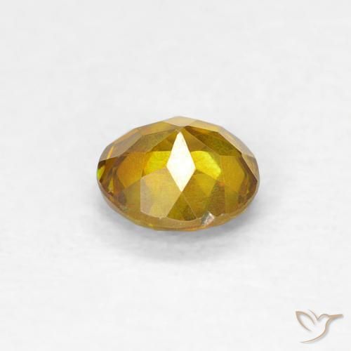 Sfalerite Giallo dorato naturale da 0.48 ct, Rotondo, SI-I1