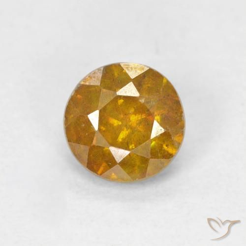 0.95ct Naturale Marrone dorato Sfalerite, Rotondo, SI-I1