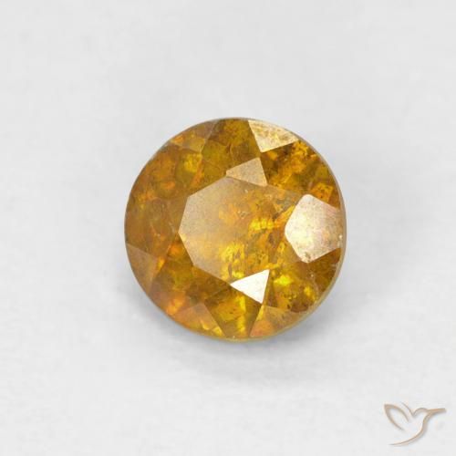Sfalerite Marrone dorato naturale da 0.95 ct, Rotondo, SI-I1