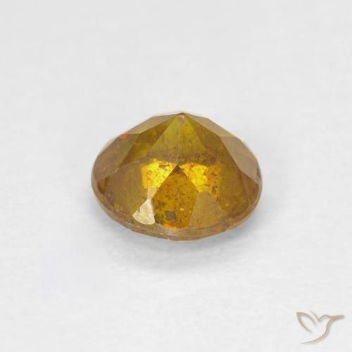 Sfalerite Marrone dorato naturale da 0.95 ct, Rotondo, SI-I1