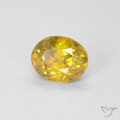 Sfalerite Arancione-Oro naturale da 1.00 ct, Ovale, SI-I1