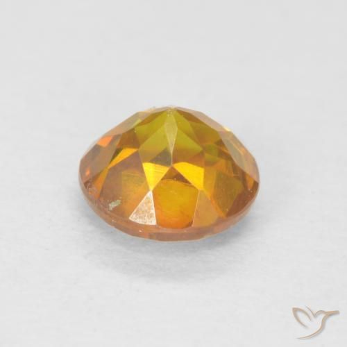 Sfalerite Arancione-Oro naturale da 0.69 ct, Rotondo, SI-I1