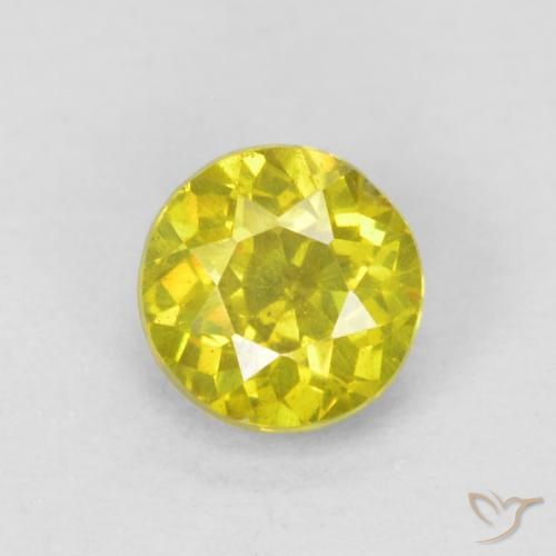 0.60ct Naturale Giallo mais Sfalerite, Rotondo, SI-I1