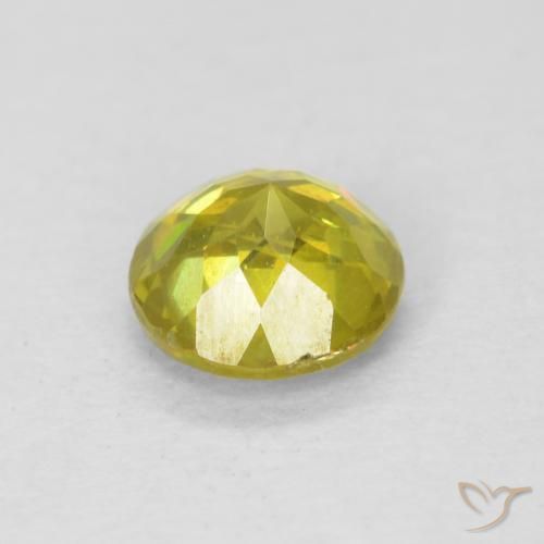 Sfalerite Giallo mais naturale da 0.60 ct, Rotondo, SI-I1