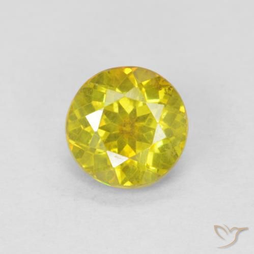 1.05ct Naturale Giallo brunastro Sfalerite, Rotondo, SI-I1