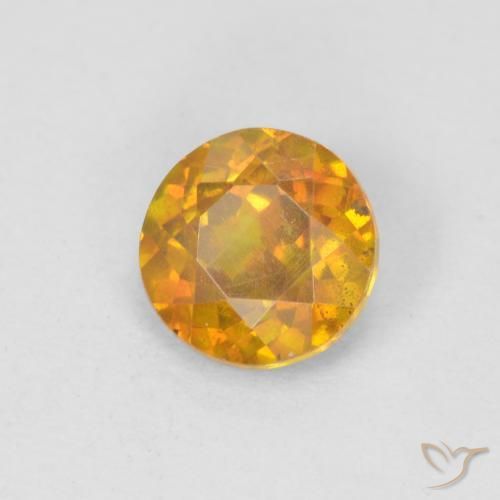 Sfalerite naturale dorato da 1,00 ct, taglio rotondo, VS-SI