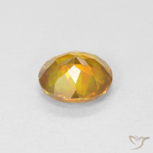 Sfalerite naturale dorato da 1,00 ct, taglio rotondo, VS-SI